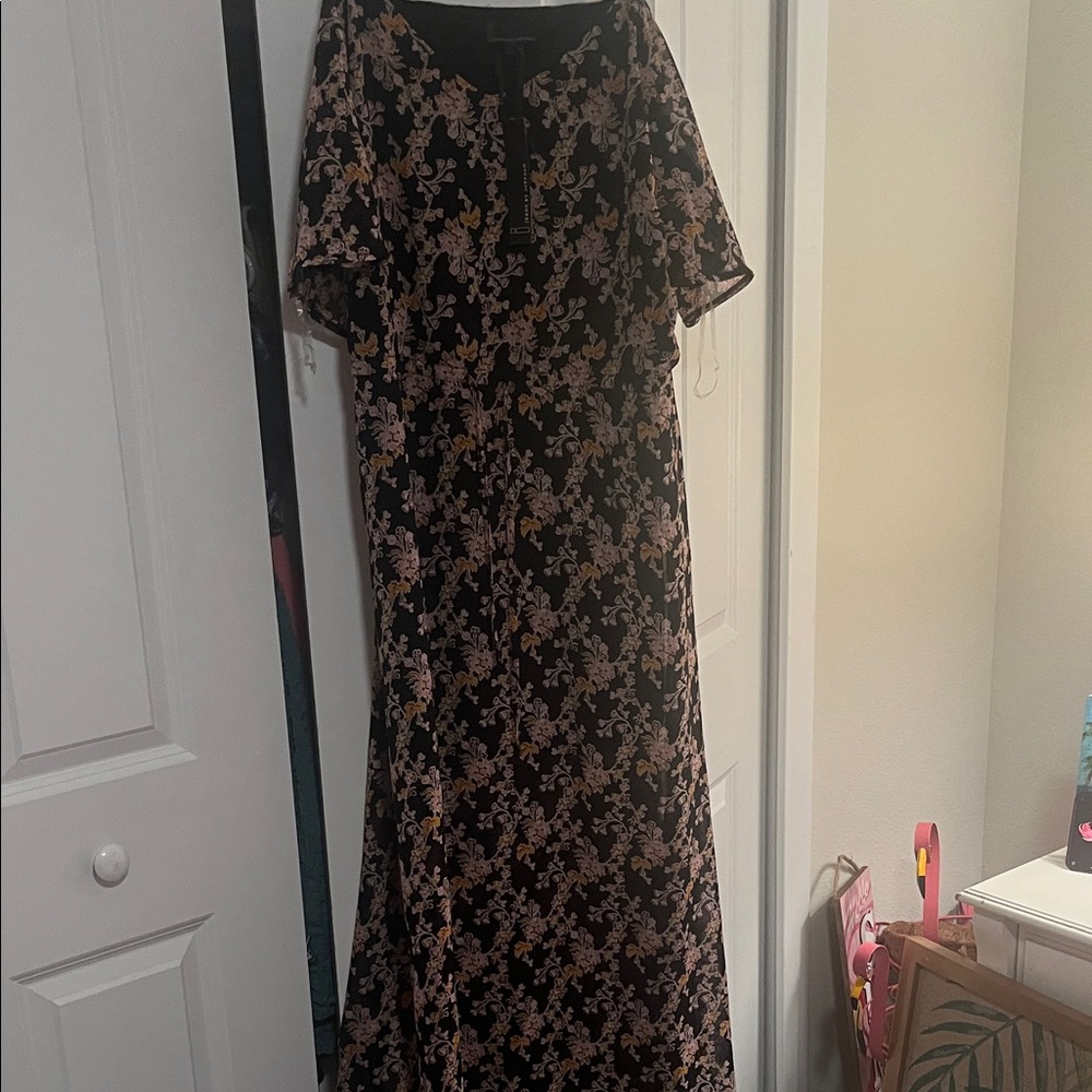i jeans by Buffalo Black and Pink Floral Maxi Dress